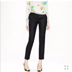 J Crew Cafe Capri wool black cropped pants